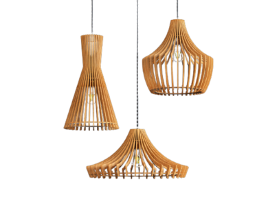 Wood Pendant Light Chandelier Lamp